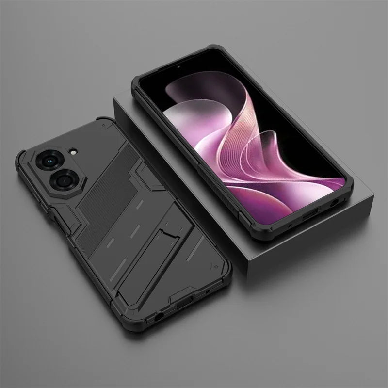Shockproof Armor Phone Case For Poco C71 C65 C75 C55 4G Magnetic Stand Cover PocoC65 Poxo Poko Pocco Little C 65 75 71 55 65C